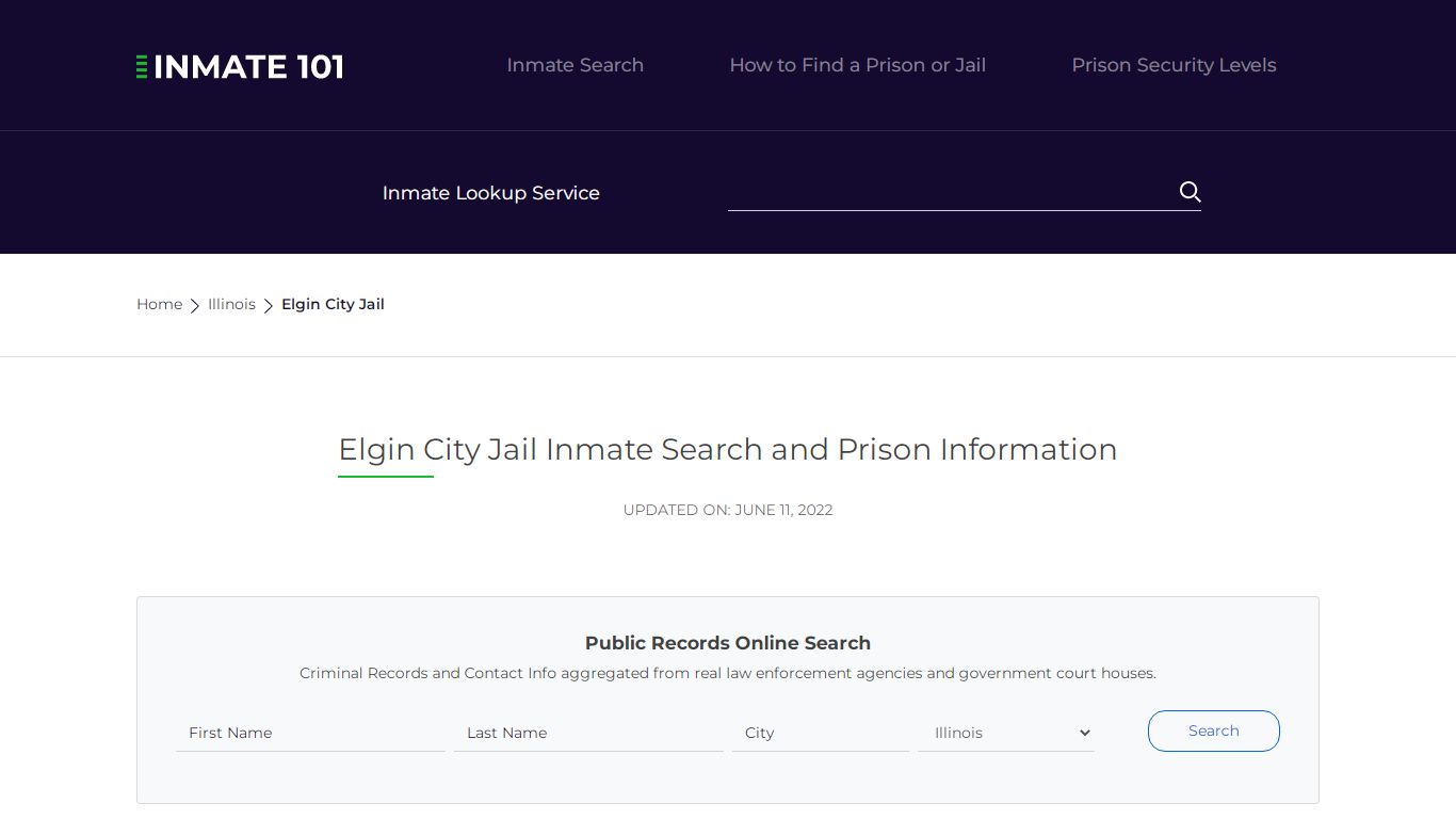 Elgin City Jail Inmate Search, Visitation, Phone no ...